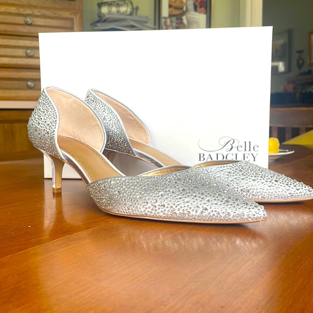 Badgley Mischka Glitter heels